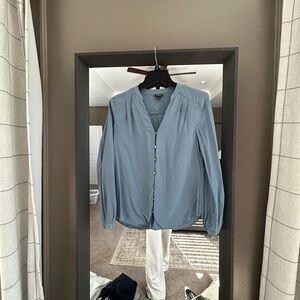 Ann Taylor Light Blue Silk Blouse